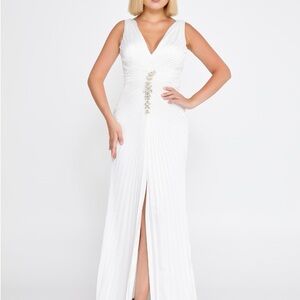 Elegant White Evening Gown